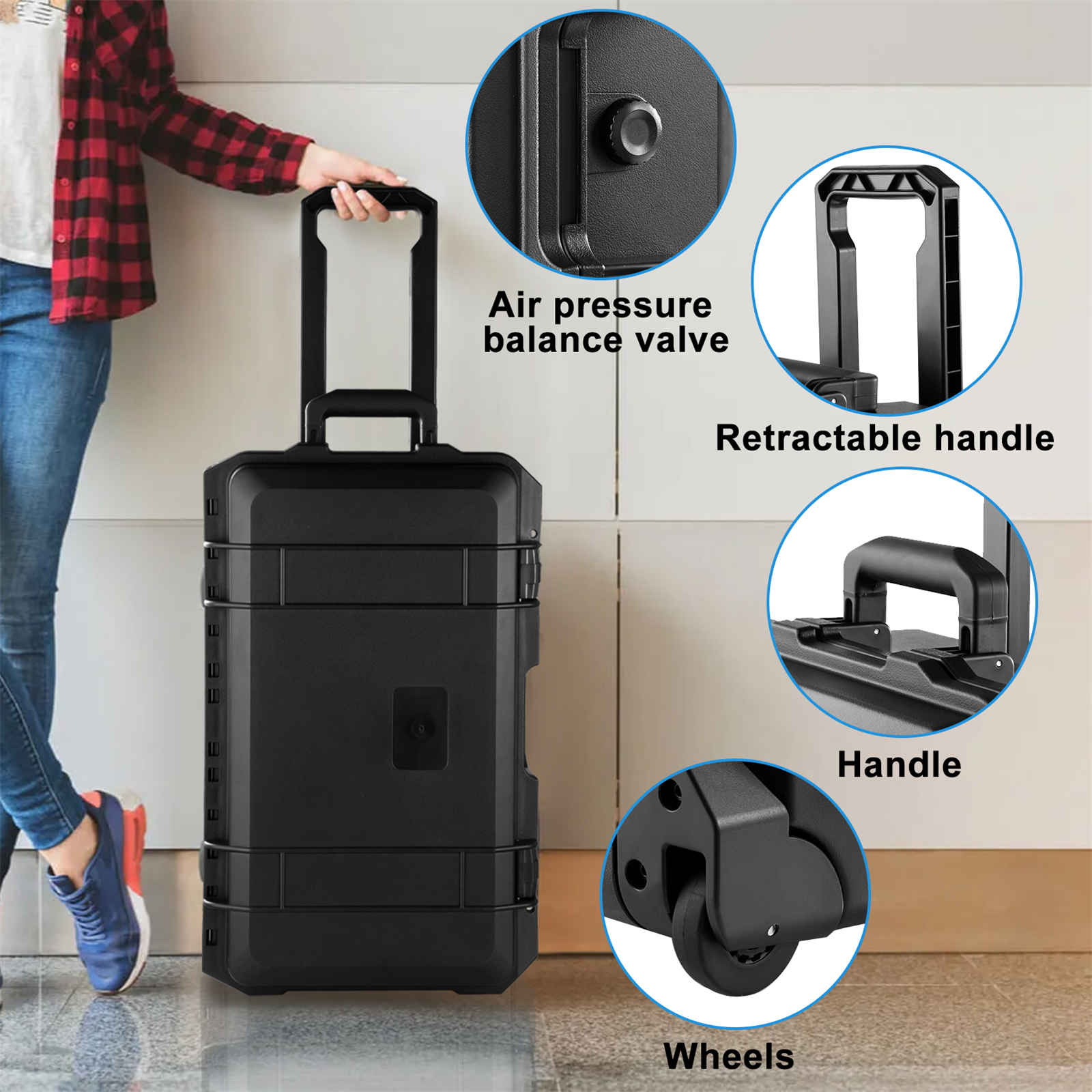 Rolling Camera Case, Portable  - Drone Hard Shell Case review and price