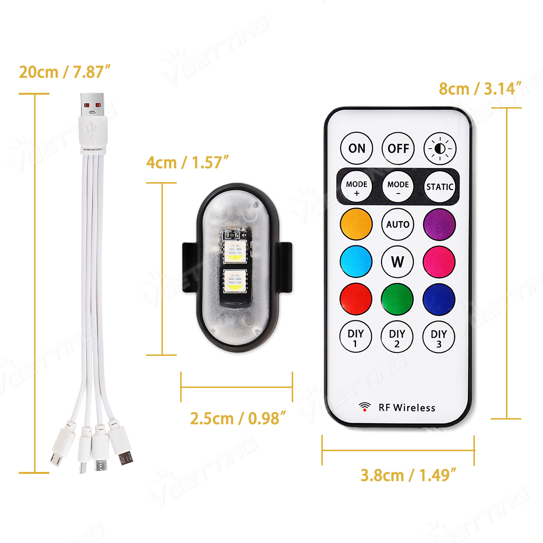 4Pcs Mini Drone Strobe Light 8 - Drone Strobe Light review and price