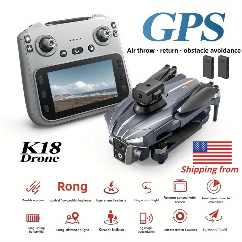 K18MAX 5G GPS Folding Drone, 8 - Drone Controller Screen review and price