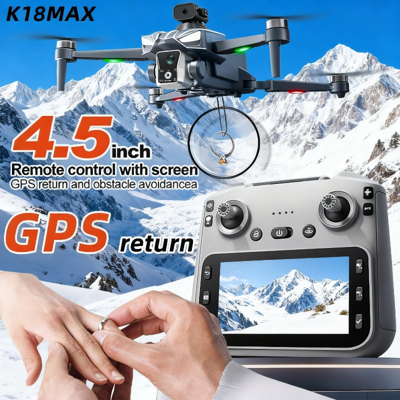 K18MAX 5G GPS Folding Drone, 8 - Drone Controller Screen review and price