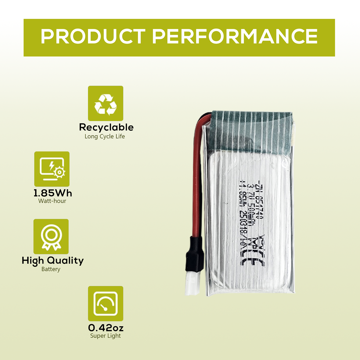 5Pcs 3.7V 500mAh LiPo Batterie - Drone Power Bank review and price